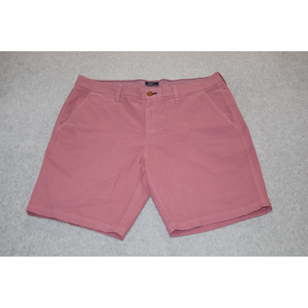 johnnie-O Golf Shorts Mens 33 Pink Chino Stretch Casual Flat Front 8" Inseam - Picture 8 of 8
